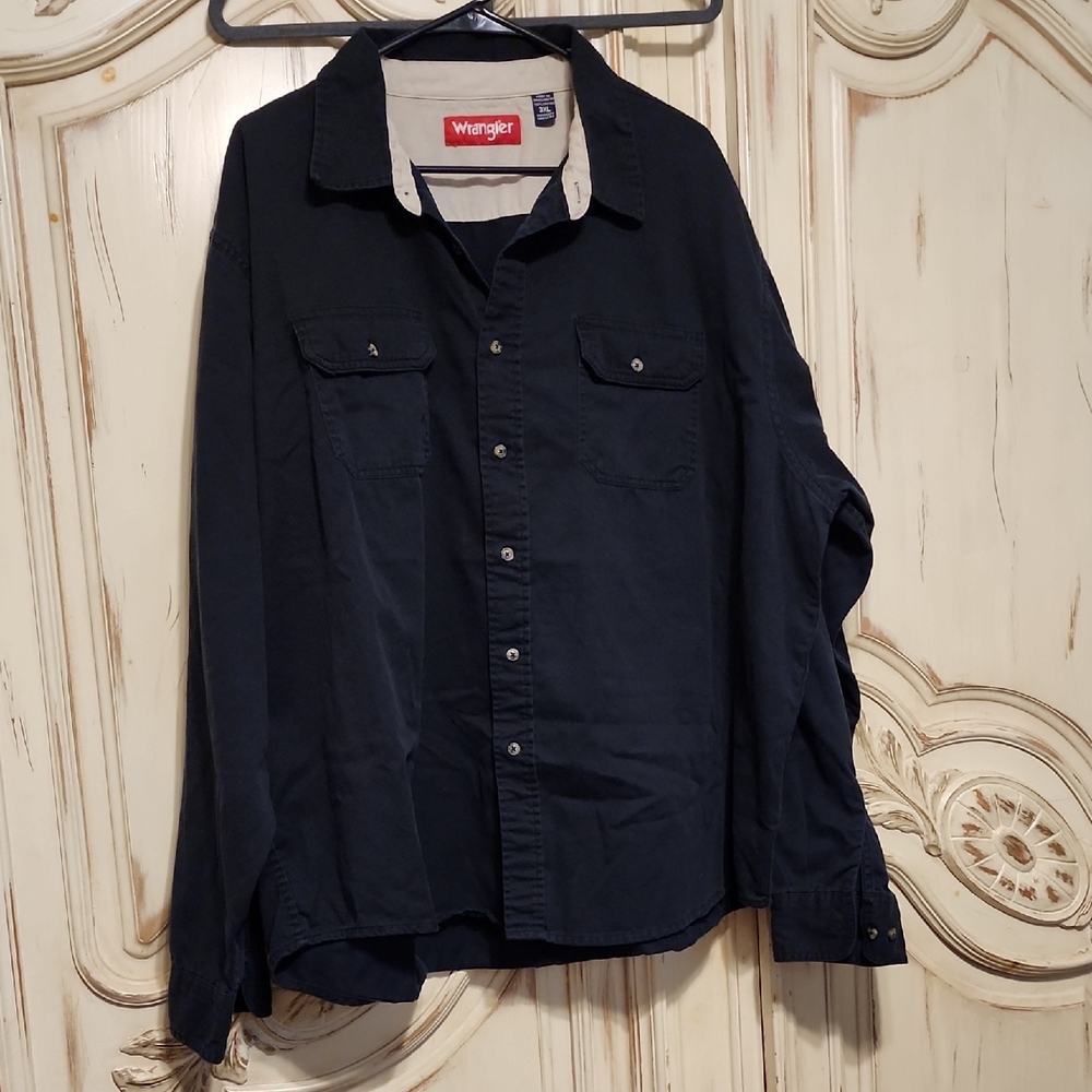 Wrangler Dark Blue Casual Shirt